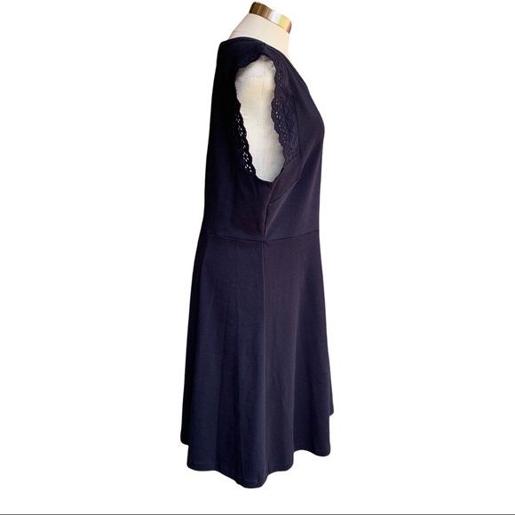 Talbots Navy Blue Fit & Flare Dress XL Petite - Picture 4 of 7